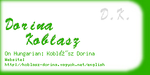 dorina koblasz business card